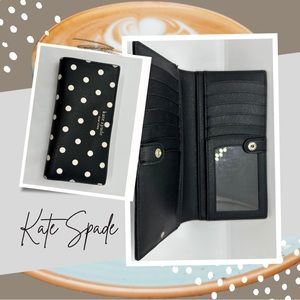 Kate Spade ♠️ Billfold Polka Dot Wallet
